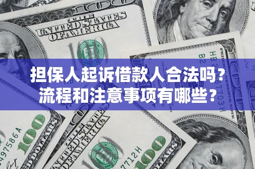 济南担保人起诉借款人合法吗？流程和注意事项有哪些？