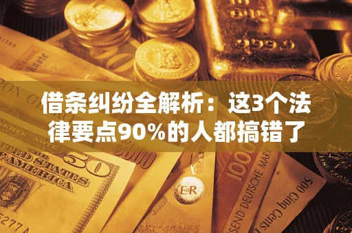 济南借条纠纷全解析：这3个法律要点90%的人都搞错了