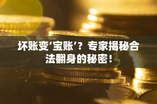 济南坏账变‘宝账’？专家揭秘合法翻身的秘密！