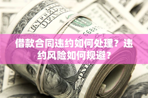 济南借款合同违约如何处理？违约风险如何规避？