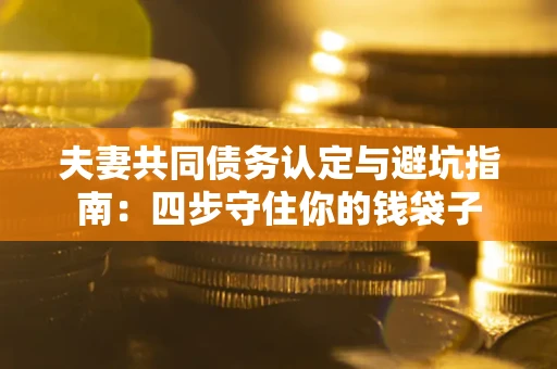 济南夫妻共同债务认定与避坑指南：四步守住你的钱袋子
