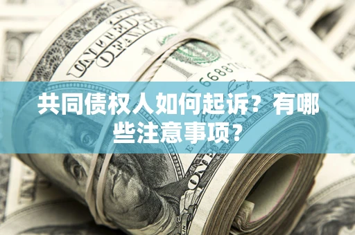 济南共同债权人如何起诉？有哪些注意事项？