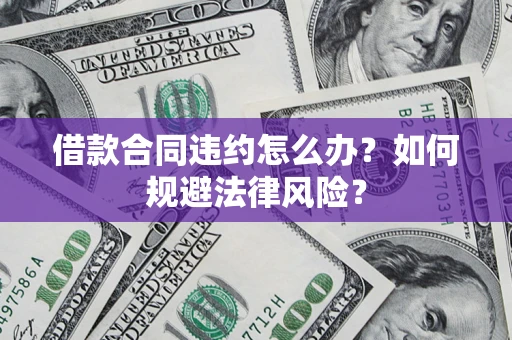 济南借款合同违约怎么办？如何规避法律风险？
