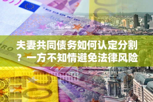 济南夫妻共同债务如何认定分割？一方不知情避免法律风险必看！